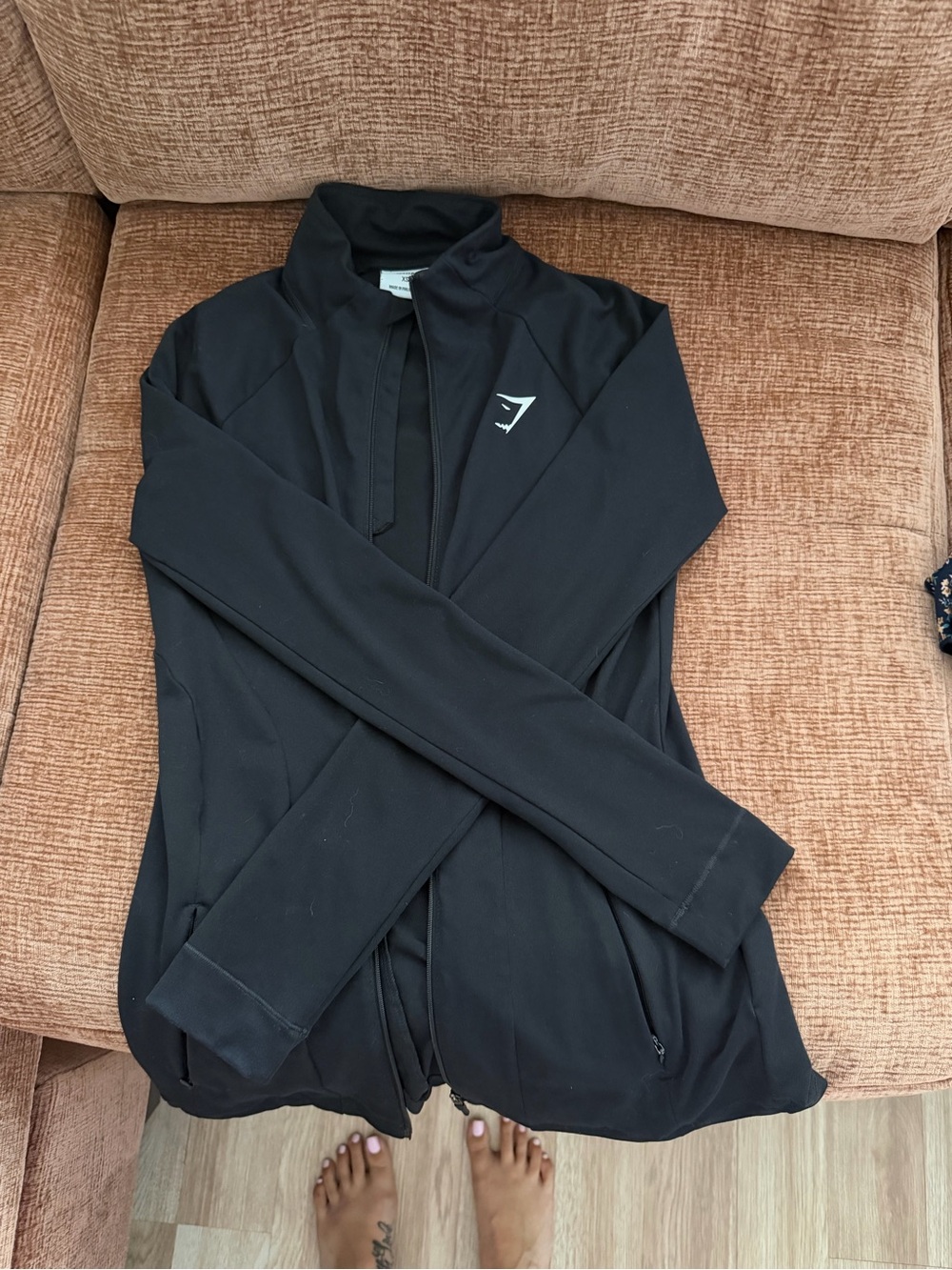 Gymshark Black Athletic Bomber Jacket